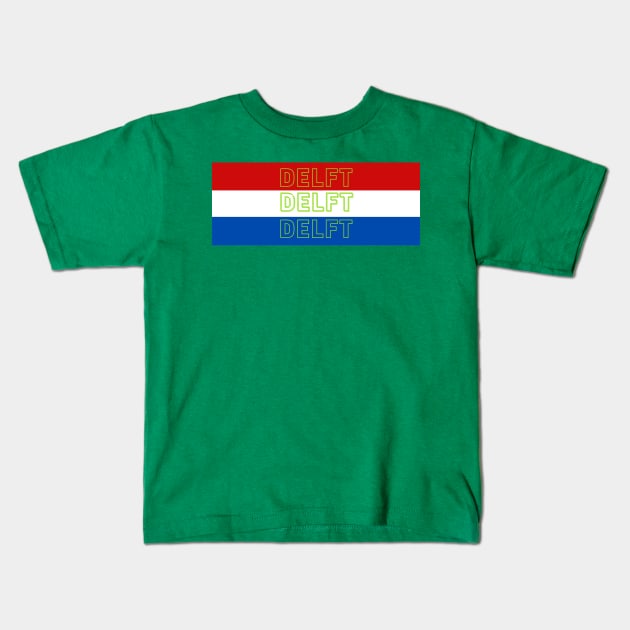 Delft City in Netherlands Kids T-Shirt by aybe7elf